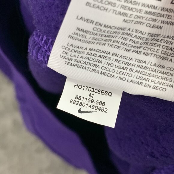 Nike Hoodie Mens M Phoenix Suns NBA Team Logo Club Pullover Purple Basketball - Picture 7 of 9